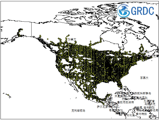 北美铁路网络节点